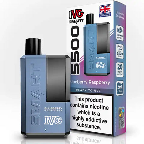 IVG Smart 5500 Rechargeable Pod Vape Kit Blueberry Raspberry