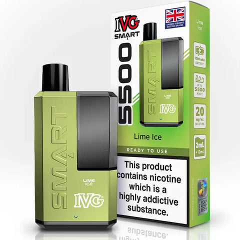 IVG Smart 5500 Rechargeable Pod Vape Kit Lime Ice
