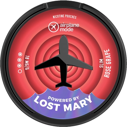 Lost Mary Airplane Mode Nicotine Pouches 18mg Rose Grape
