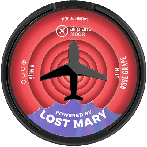 Lost Mary Airplane Mode Nicotine Pouches 9mg Rose Grape