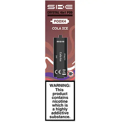 SKE Crystal 4 in 1 Pods (4 Pack) Cola Ice