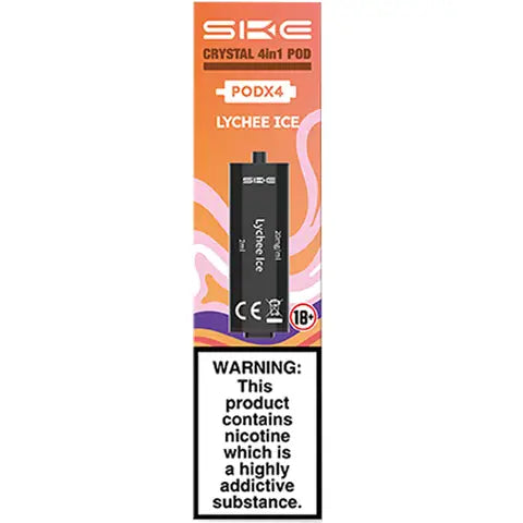 SKE Crystal 4 in 1 Pods (4 Pack) Lychee Ice