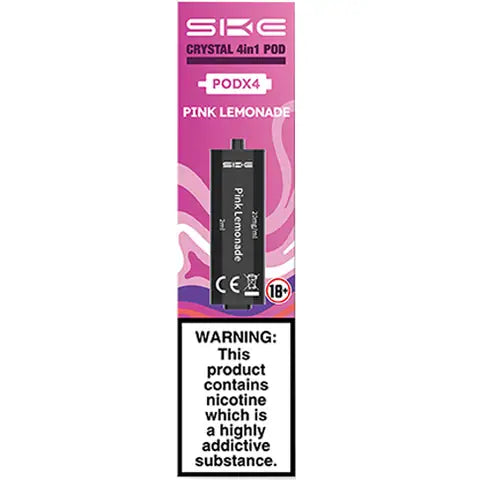 SKE Crystal 4 in 1 Pods (4 Pack) Pink Lemonade