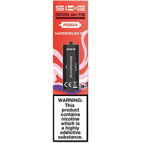 SKE Crystal 4 in 1 Pods (4 Pack) Watermelon Ice