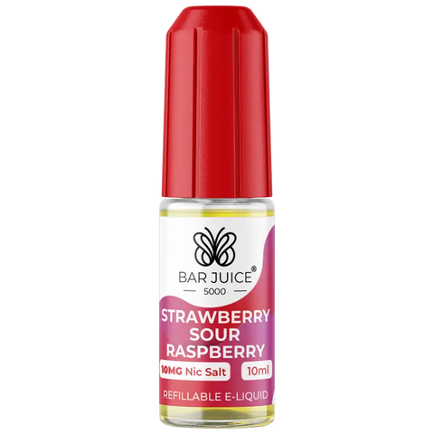 Bar Juice 5000 Strawberry Sour Raspberry Nic Salt 10mg
