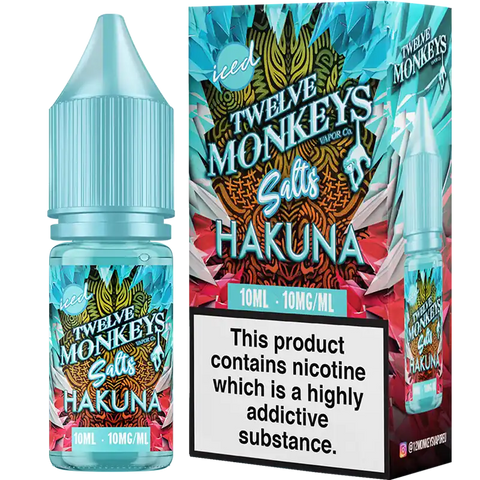 Twelve Monkeys Iced 10ml Nic Salts Hakuna 10mg