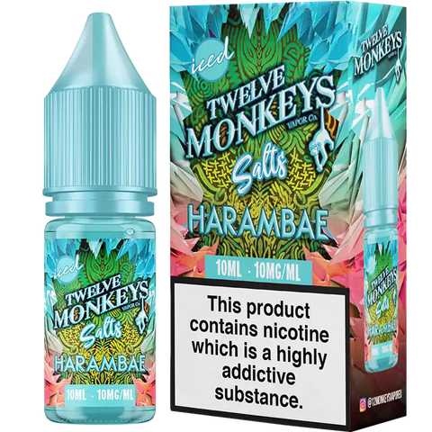 Twelve Monkeys Iced 10ml Nic Salts Harambae 10mg