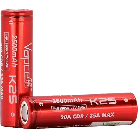 Vapcell 18650 K25 20A 2500mAh Battery