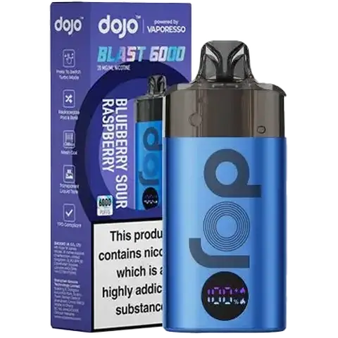 Vaporesso Dojo Blast 6000 Pod Vape Kit Blueberry Sour Raspberry