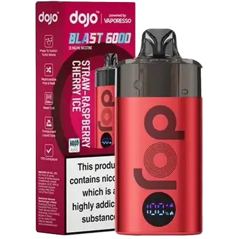 Vaporesso Dojo Blast 6000 Pod Vape Kit Straw-Raspberry Cherry Ice