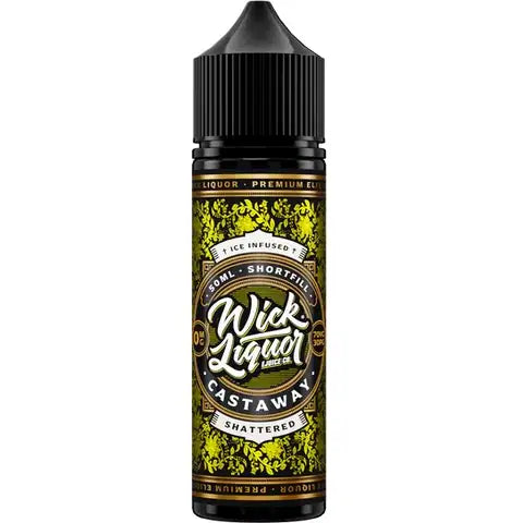 Wick Liquor 50ml Shortfill Juice Range Castaway Shattered
