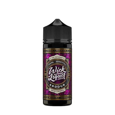 Wick Liquor 100ml Shortfill Juice Range Ardour Shattered