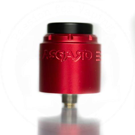 Asgard Mini 25mm RDA By Vaperz Cloud Satin Red (Aluminium Top Cap)