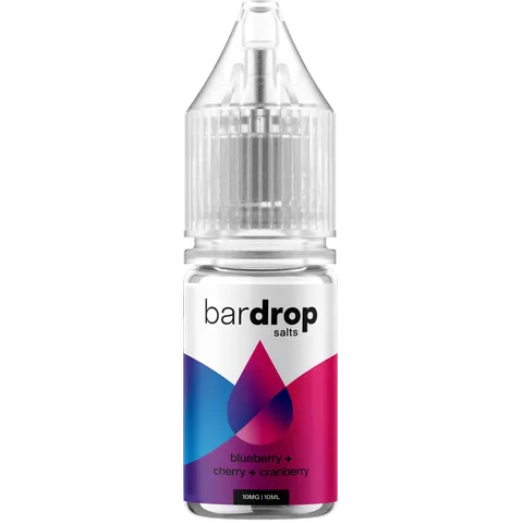 Bar Drop Salts 10ml E-Liquids Blueberry Cherry Cranberry