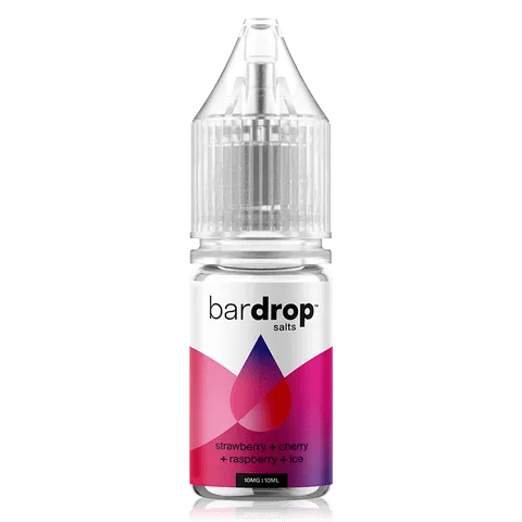 Bar Drop Salts 10ml E-Liquids Strawberry Cherry Raspberry Ice