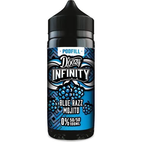 Doozy Vape Infinity Podfill 50/50 100ml Shortfill Blue Razz Mojito