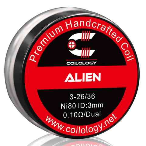 Coilology Hand Crafted Coils Alien 3-26 36 Ni80 0.10Ω Dual 3mm ID