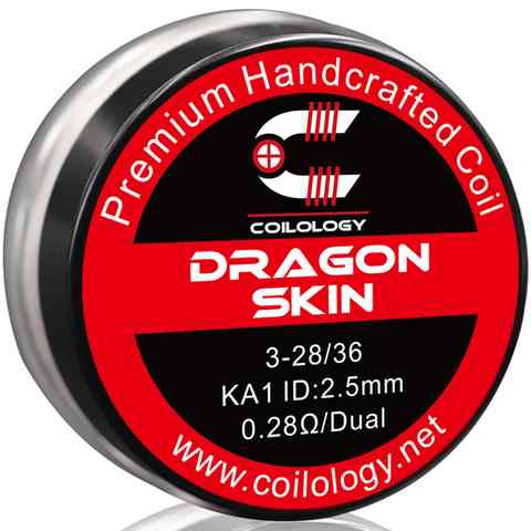 Coilology Hand Crafted Coils Dragon Skin 3-28 36 KA1 0.28Ω Dual 2.5mm ID
