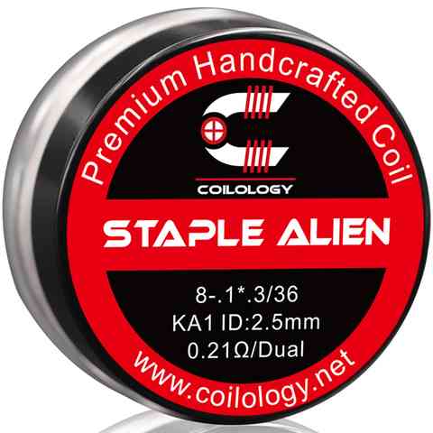Coilology Hand Crafted Coils Staple Alien 8-. 1*.3 36 KA1 0.21Ω Dual 2.5mm ID