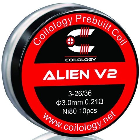 Coilology Prebuilt Performance Coils Alien V2 3-26 36. Ni80 0.21ohm 3mm ID