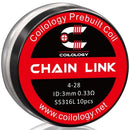 Coilology Prebuilt Performance Coils Chain Link 4-28 0.33ohm SS 3mm ID