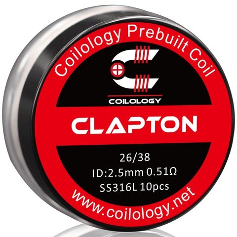 Coilology Prebuilt Performance Coils Clapton 26 38 0.51ohm ss 2.5mm ID