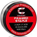 Coilology Prebuilt Performance Coils | Framed Staple 2-26 4-1*.4 36 0.20ohm ni80 3mm ID