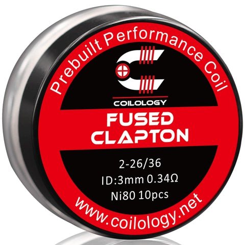 Coilology Prebuilt Performance Coils Fused Clapton 2-26 36 0.34ohm Ni80 3mm ID