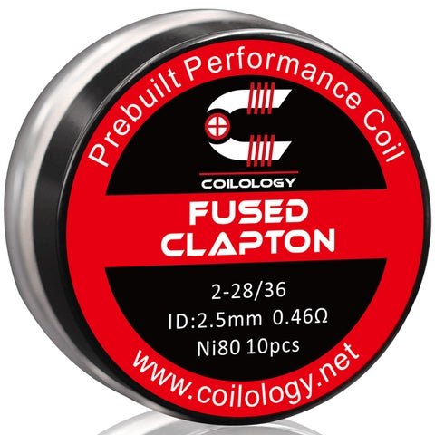 Coilology Prebuilt Performance Coils Fused Clapton 2-28 36 0.46ohm Ni80 2.5mm ID