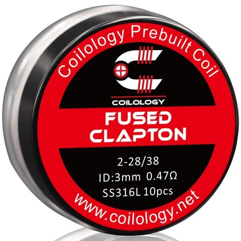 Coilology Prebuilt Performance Coils Fused Clapton 2-28 38 0.47ohm SS 3mm ID