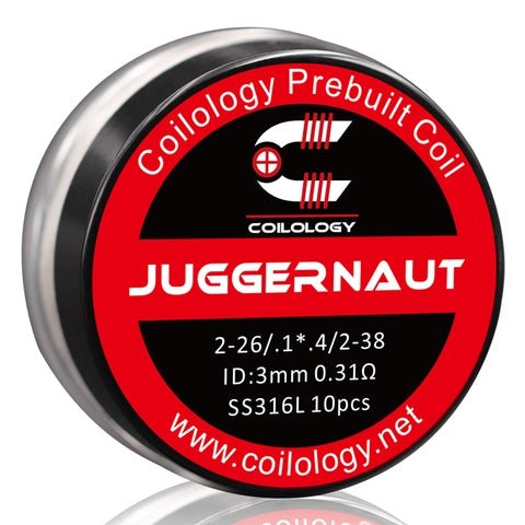 Coilology Prebuilt Performance Coils Juggernaut 2-26 .1*.4 2- 38 0.31ohm SS 3mm ID