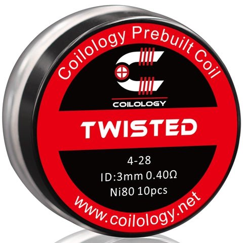 Coilology Prebuilt Performance Coils Twisted 4-28 0.40ohm ni80 3mm ID
