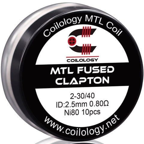 Coilology Prebuilt Performance MTL Coils | Fused Clapton Ni80 0.80ohm