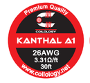Coilology Round Wire 30ft Spools Kanthal A1 26AWG