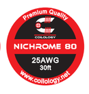 Coilology Round Wire 30ft Spools Nichrome80 25AWG