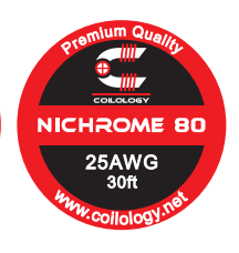 Coilology Round Wire 30ft Spools Nichrome80 25AWG