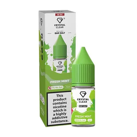 Crystal Clear Nic Salts 10ml Fresh Mint