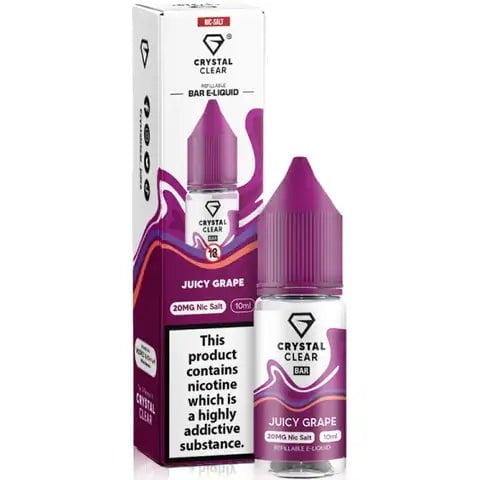 Crystal Clear Nic Salts 10ml Juicy Grape