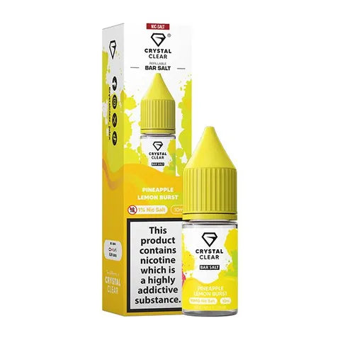 Crystal Clear Nic Salts 10ml Pineapple Lemon Burst