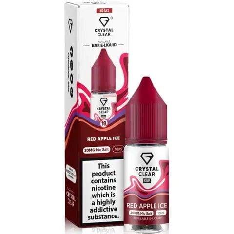Crystal Clear Nic Salts 10ml Red Apple Ice