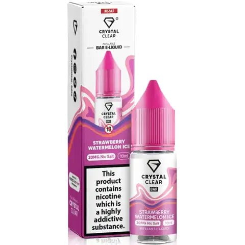 Crystal Clear Nic Salts 10ml Strawberry Watermelon Ice