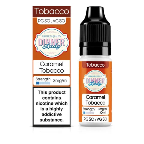 Dinner Lady 50/50 10ml Vape Juice Caramel Tobacco 3mg