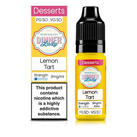 Dinner Lady 50/50 10ml Vape Juice Lemon Tart 3mg