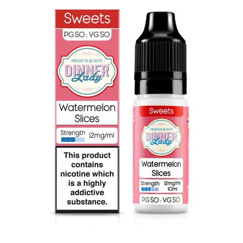 Dinner Lady 50/50 10ml Vape Juice Watermelon Slices 12mg
