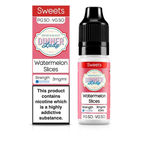 Dinner Lady 50/50 10ml Vape Juice Watermelon Slices 3mg