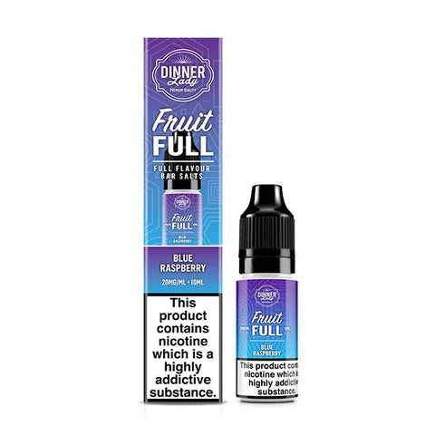 Dinner Lady Fruit Full 10ml Nicotine Salts Blue Raspberry