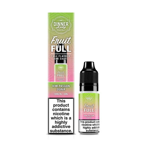 Dinner Lady Fruit Full 10ml Nicotine Salts Kiwi Passion Guava