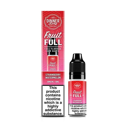 Dinner Lady Fruit Full 10ml Nicotine Salts Strawberry Watermelon
