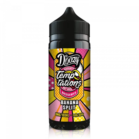 Doozy Temptations 100ml Shortfill E-Liquids Banana Split