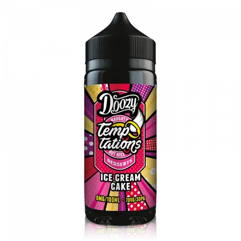 Doozy Temptations 100ml Shortfill E-Liquids Ice Cream Cake